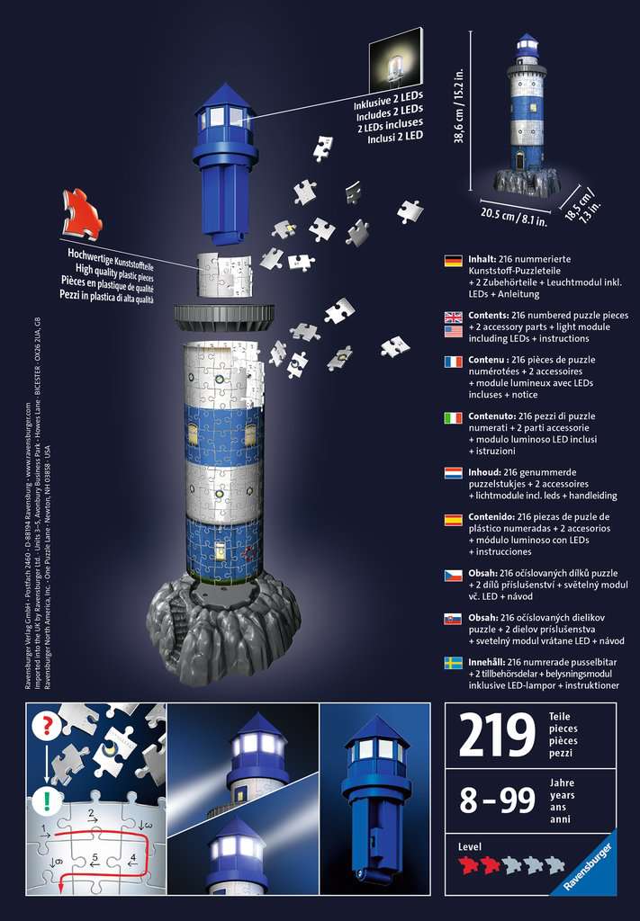 LIGHTHOUSE NIGHT EDITION 3D PUZZLE