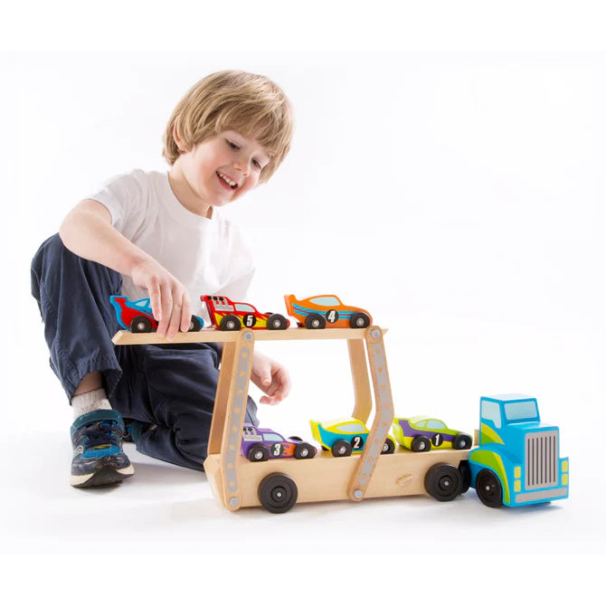 MELISSA & DOUG MEGA RACE CAR CARRIER