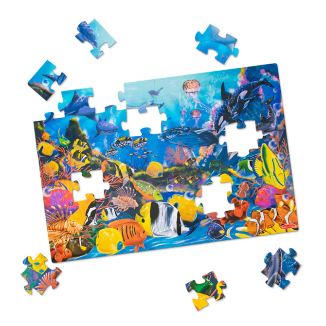 MELISSA & DOUG UNDERWATER FLOOR PUZZLE 48 PC