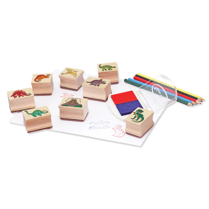 MELISSA & DOUG DINOSAURS WOODEN STAMPS