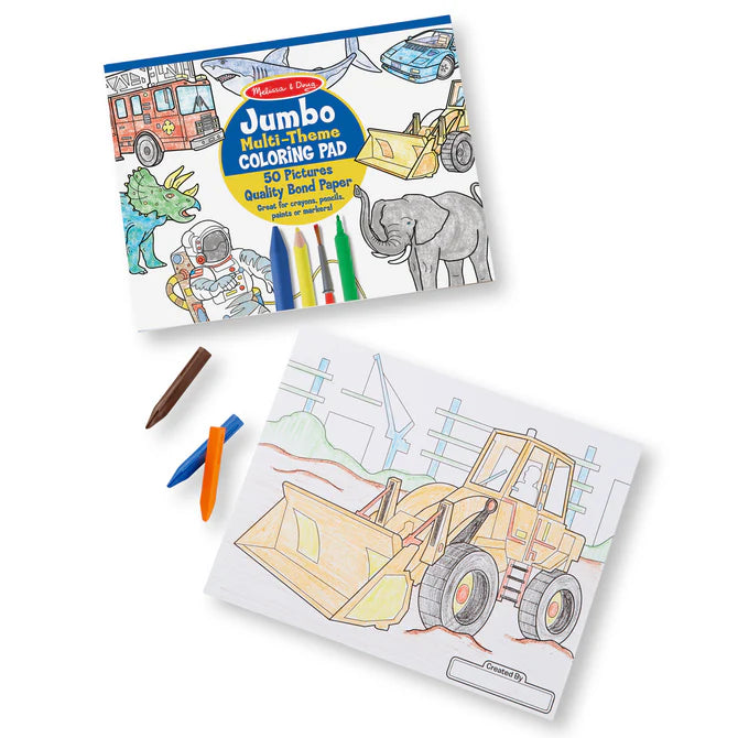 MELISSA & DOUG JUMBO MULTI-THEME COLORING PAD