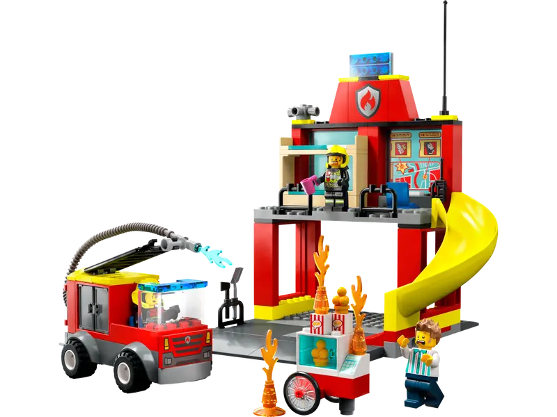 60375 FIRE STATION AND FIRE TRUCK