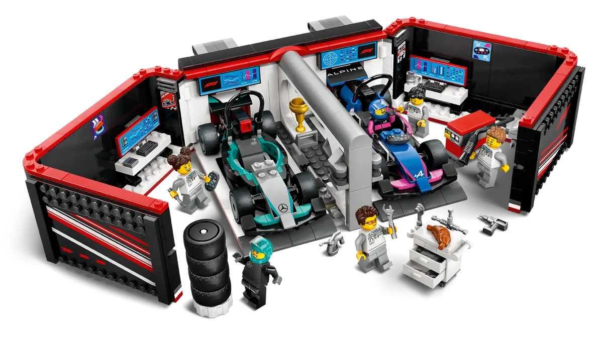 60444 F1 GARAGE AND MERCEDES-AMG AND ALPINE CARS