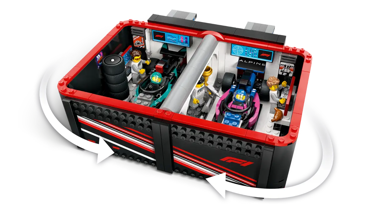 60444 F1 GARAGE AND MERCEDES-AMG AND ALPINE CARS