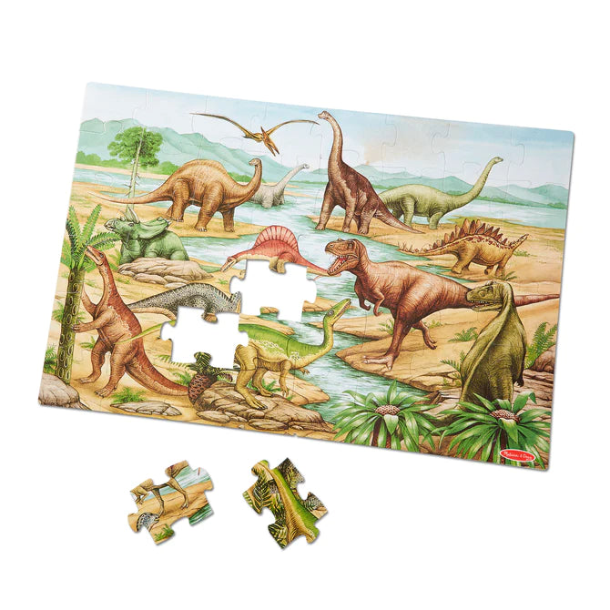 MELISSA & DOUG DINOSAUR FLOOR PUZZLE 48PC