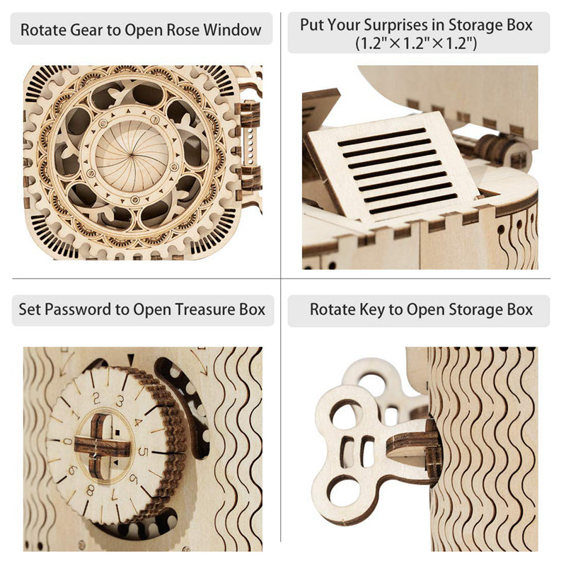 MECANICAL GEARS TREASURE BOX