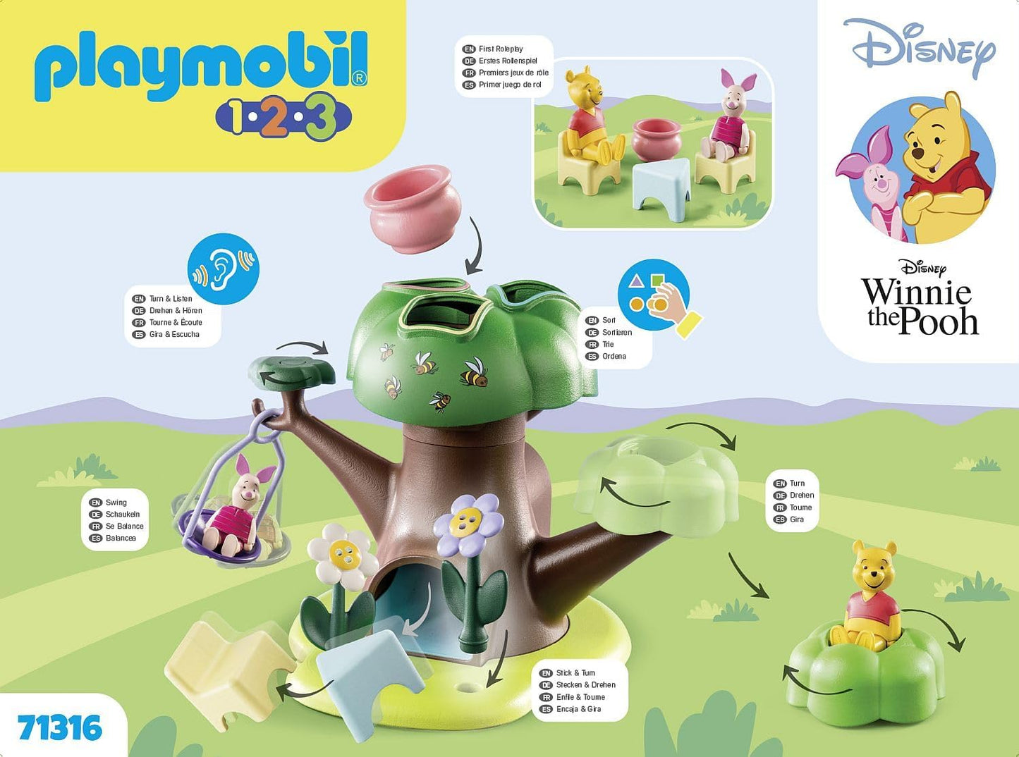 PLAYMOBIL 123 #71316 WINNIE'S AND PIGLET'S TREEHOUSE