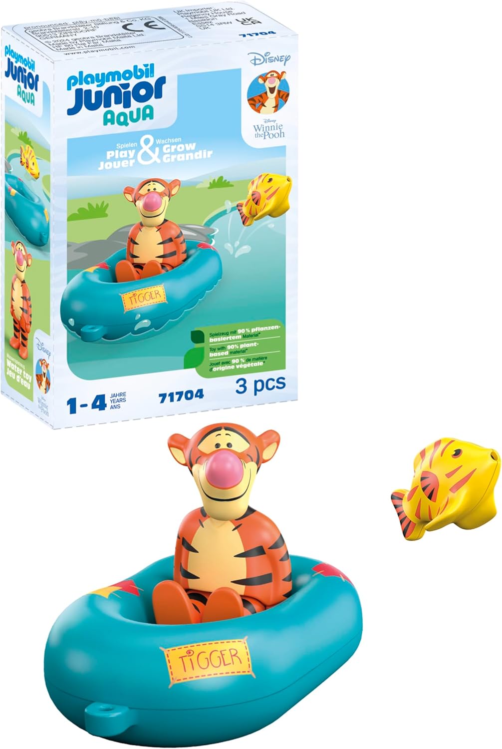 PLAYMOBIL JR AQUA #71704 TIGGER'S RUBBER BOAT RIDE