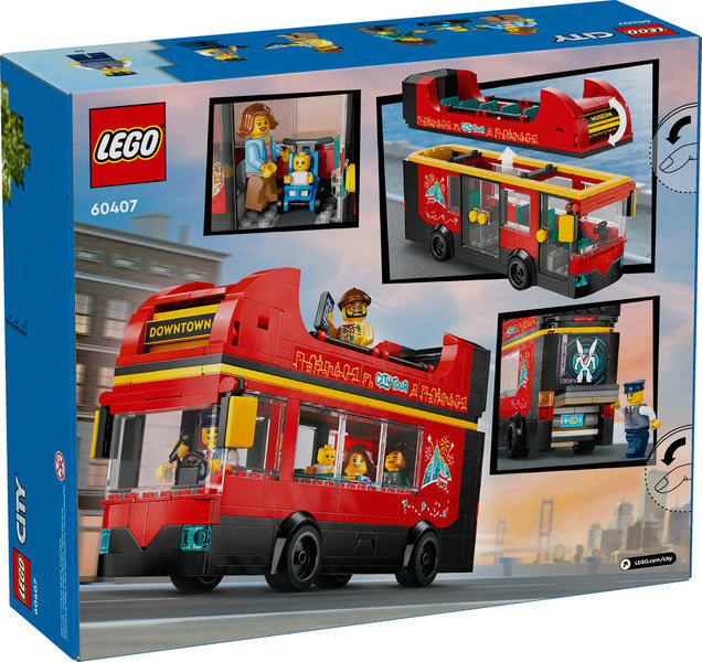 60407 RED DOUBLE-DECKER SIGHTSEEING BUS