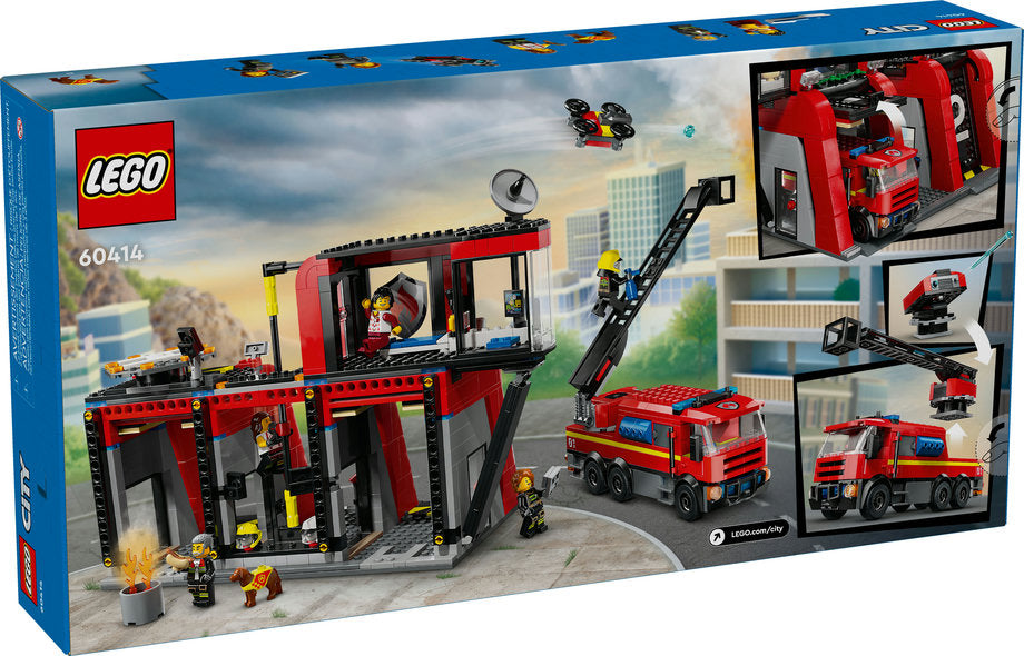 60414 FIRE STATION WITH FIRE TRUCK