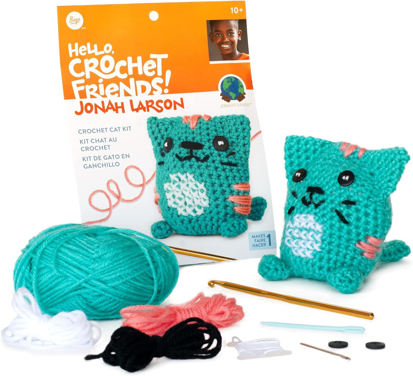 JONAHS HANDS CROCHET CAT KIT