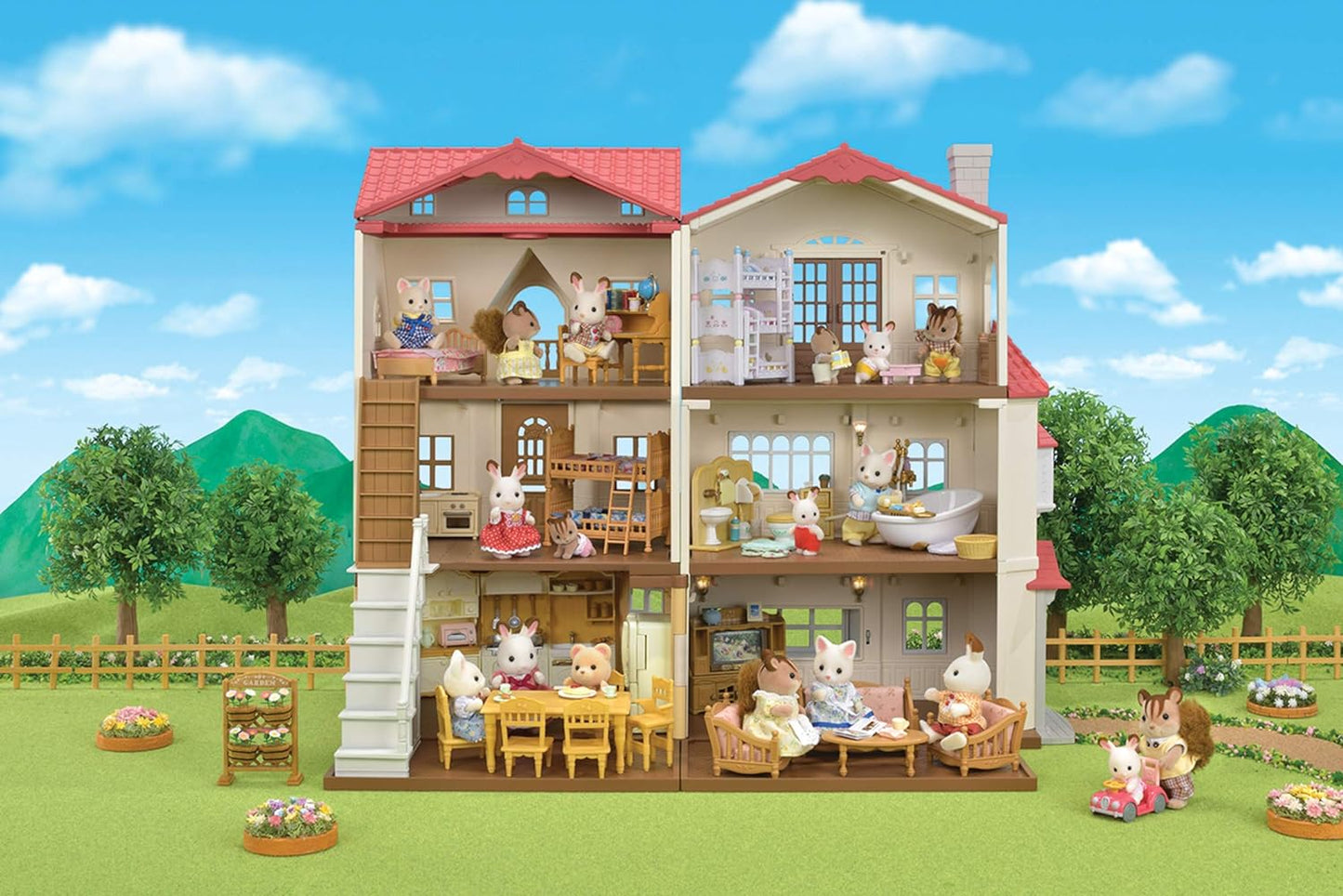 CALICO CRITTERS RED ROOF GRAND MANSION GIFT SET