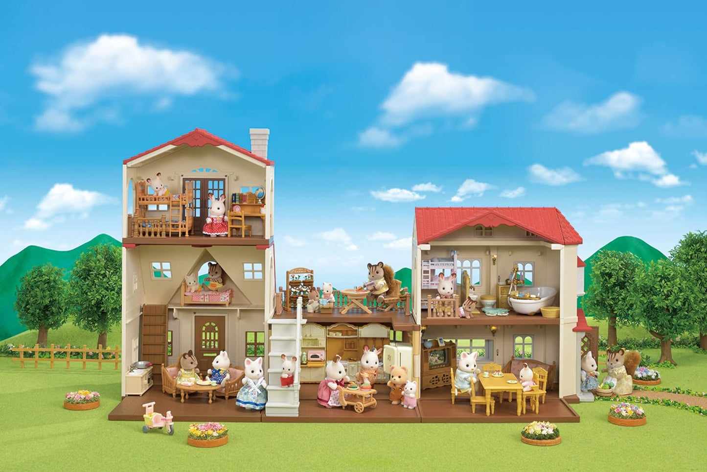 CALICO CRITTERS RED ROOF GRAND MANSION GIFT SET