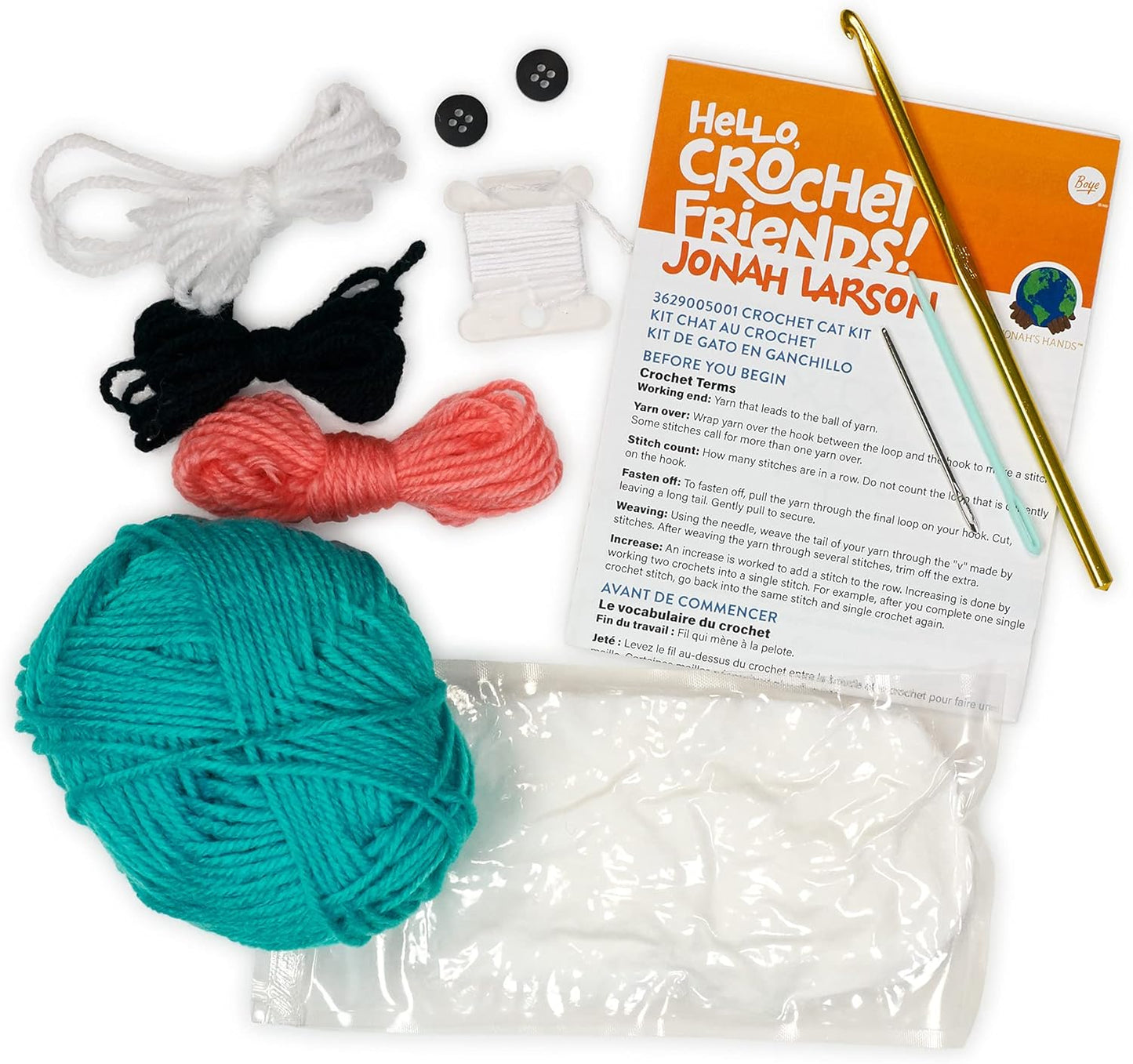 JONAHS HANDS CROCHET CAT KIT