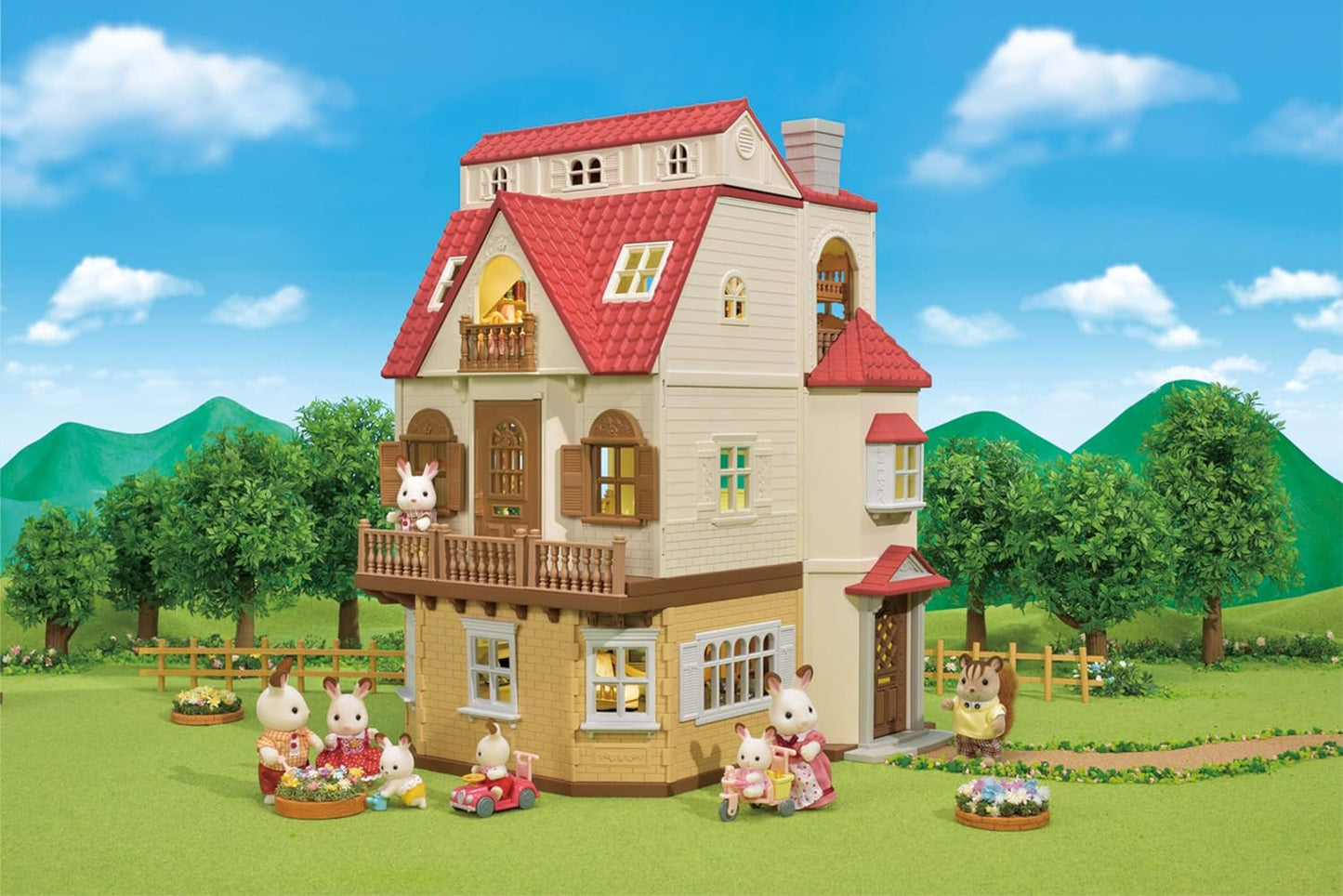 CALICO CRITTERS RED ROOF GRAND MANSION GIFT SET