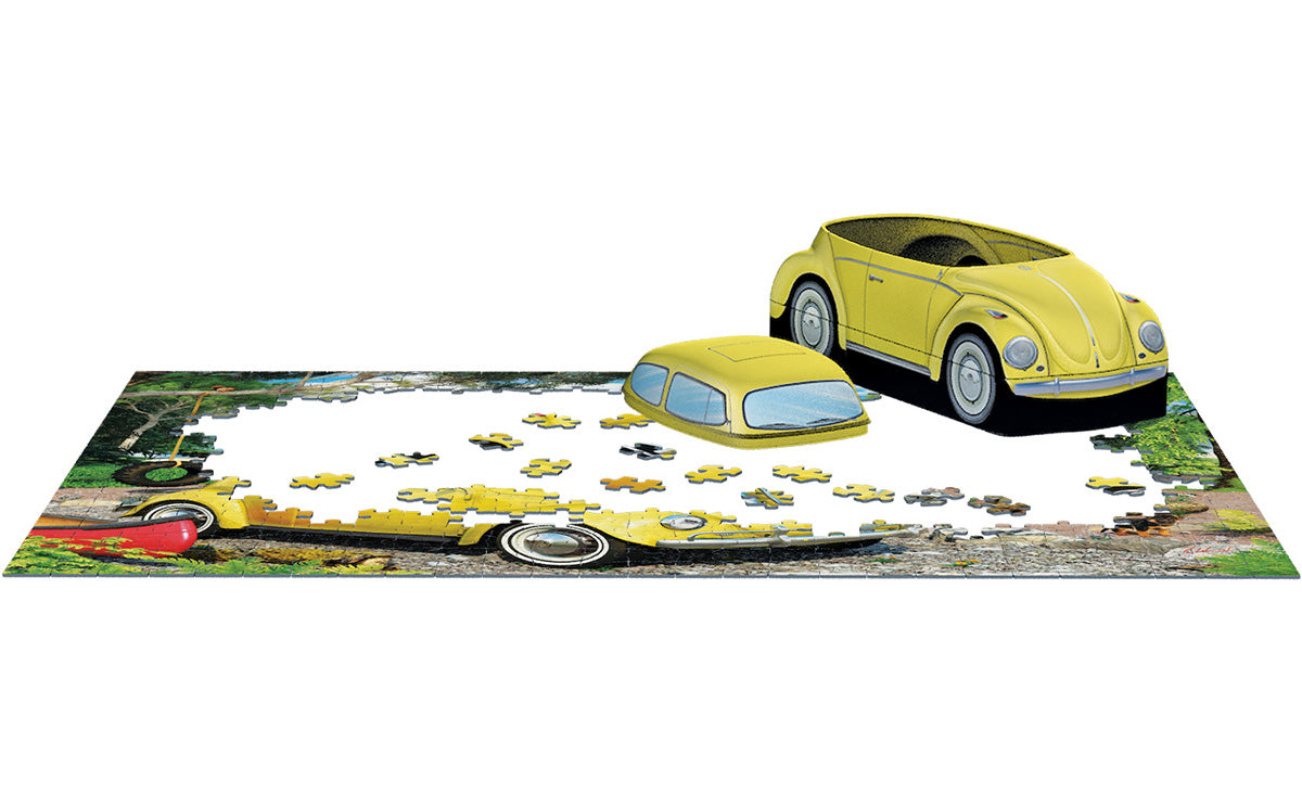 550 PC PUZZLE  VW BEETLE CAMPING TIN