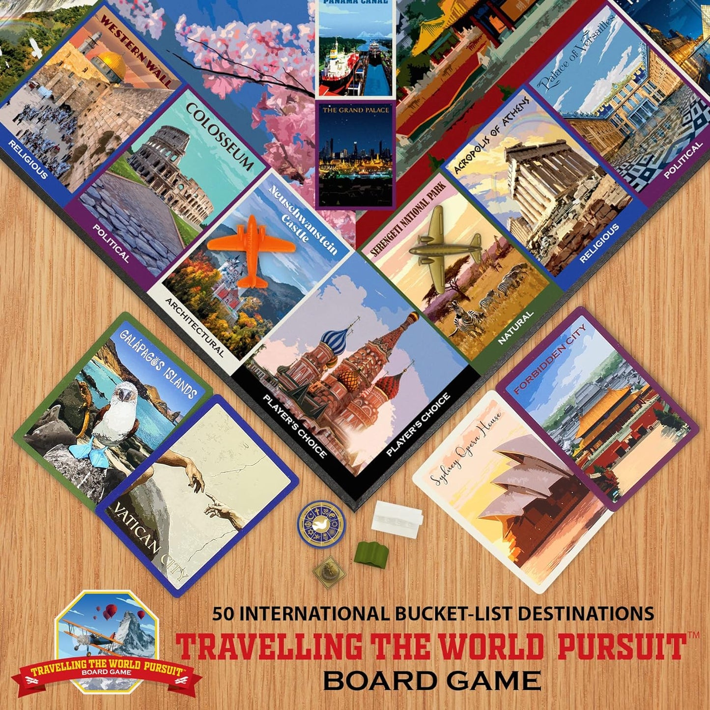 TRAVELLING THE WORLD PURSUIT BOARD GAME