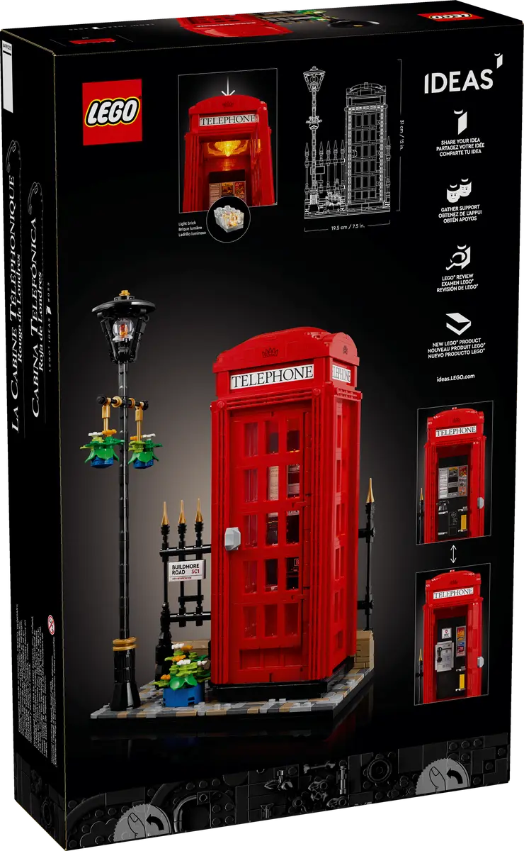 21347 RED LONDON TELEPHONE BOX