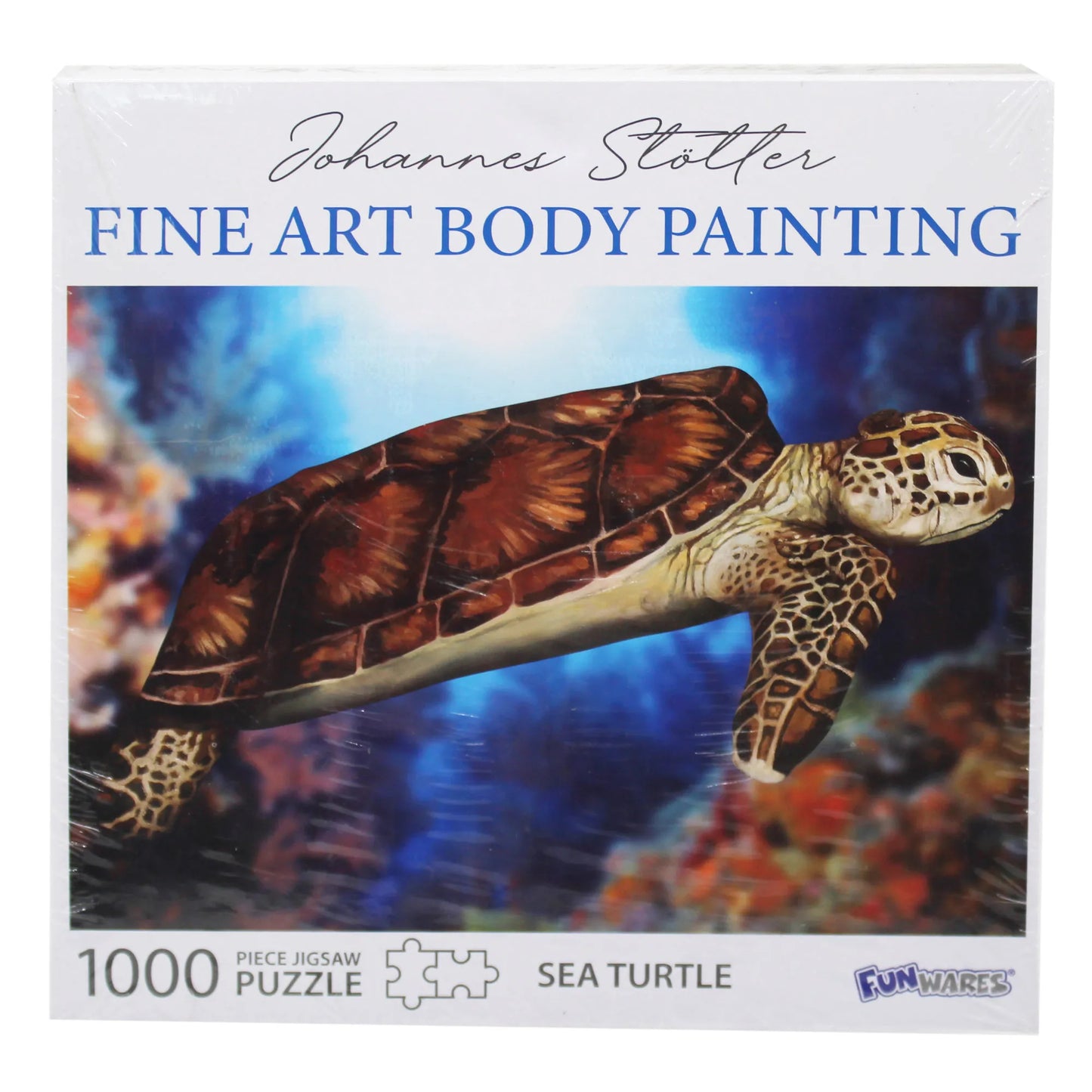 FINE ART BODY PAINTING TURTLE PUZZLE