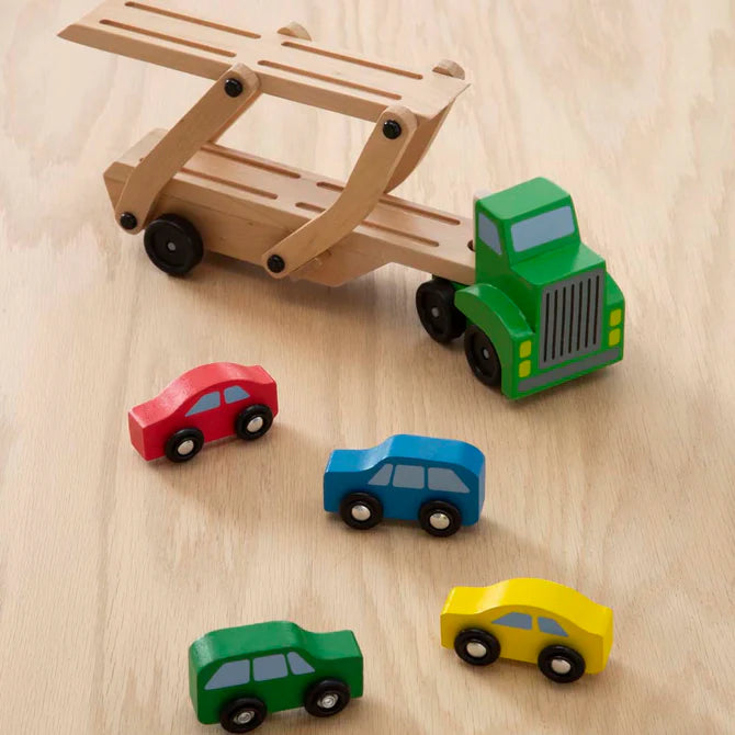 MELISSA & DOUG WOODEN CAR CARRIER