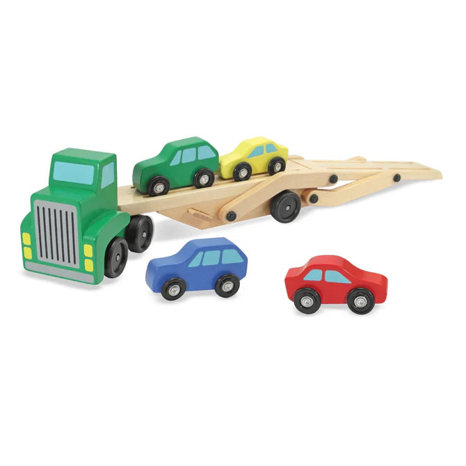 MELISSA & DOUG WOODEN CAR CARRIER