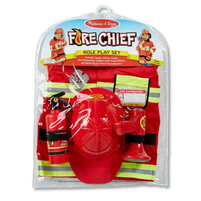 MELISSA & DOUG FIRE CHIEF DRESS UP SET