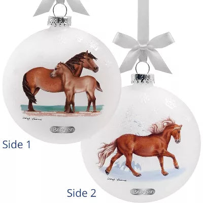 PONIES ARTIST SIGNATURE GLASS ORNAMENT BREYER 2023