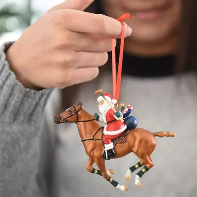 POLO PLAYING SANTA ORNAMENT 2023