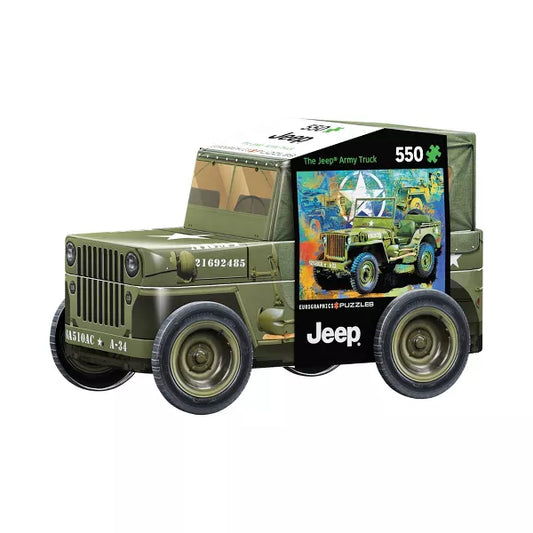 MILITARY JEEP 550 PC PUZZLE  TIN