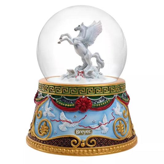 HOLIDAY FLIGHT MUSICAL SNOW GLOBE BREYER