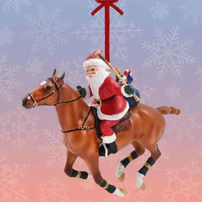 POLO PLAYING SANTA ORNAMENT 2023