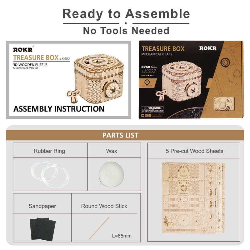 MECANICAL GEARS TREASURE BOX