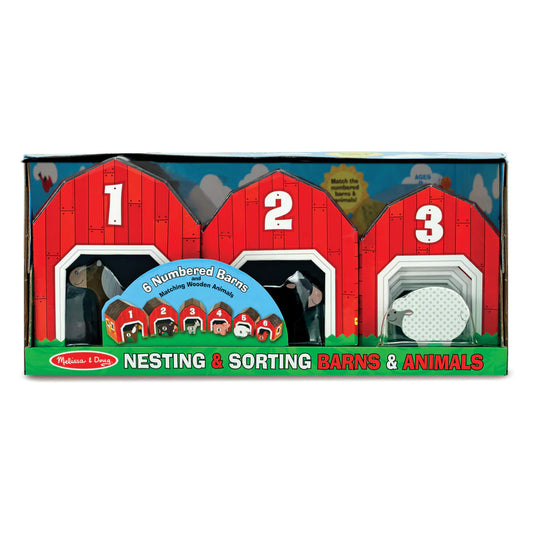 MELISSA & DOUG NESTING AND SORTING BARNS & ANIMALS