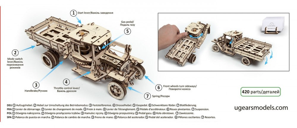 UGEARS MODEL TRUCK UGM-11