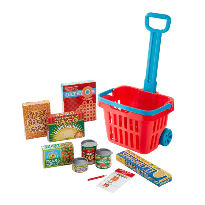 MELISSA AND DOUG FILL AND ROLL GROCERY BASKET