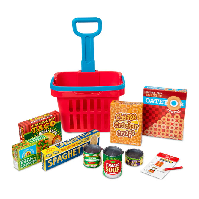 MELISSA AND DOUG FILL AND ROLL GROCERY BASKET