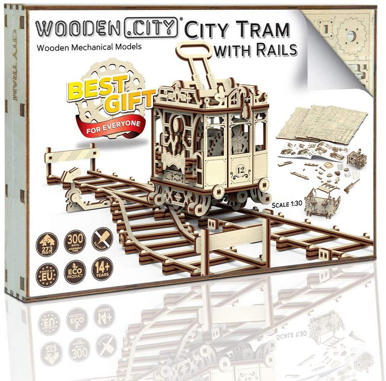 CITY TRAM WITH RAILS