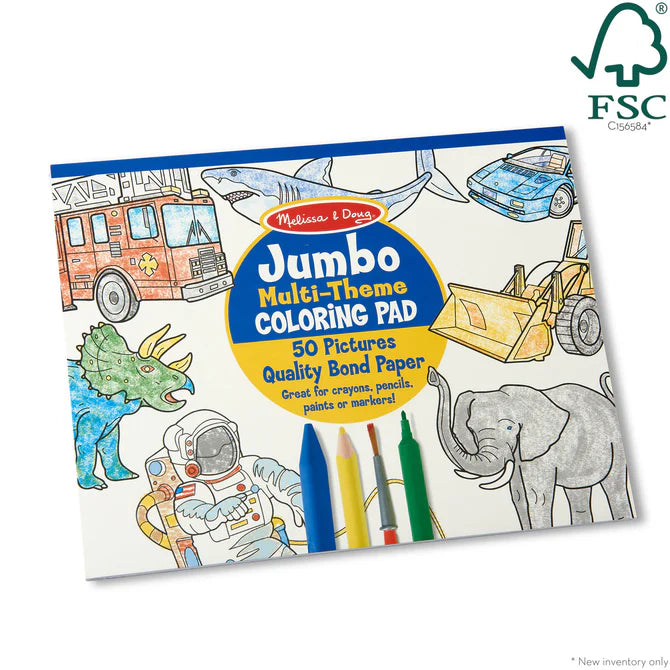 MELISSA & DOUG JUMBO MULTI-THEME COLORING PAD