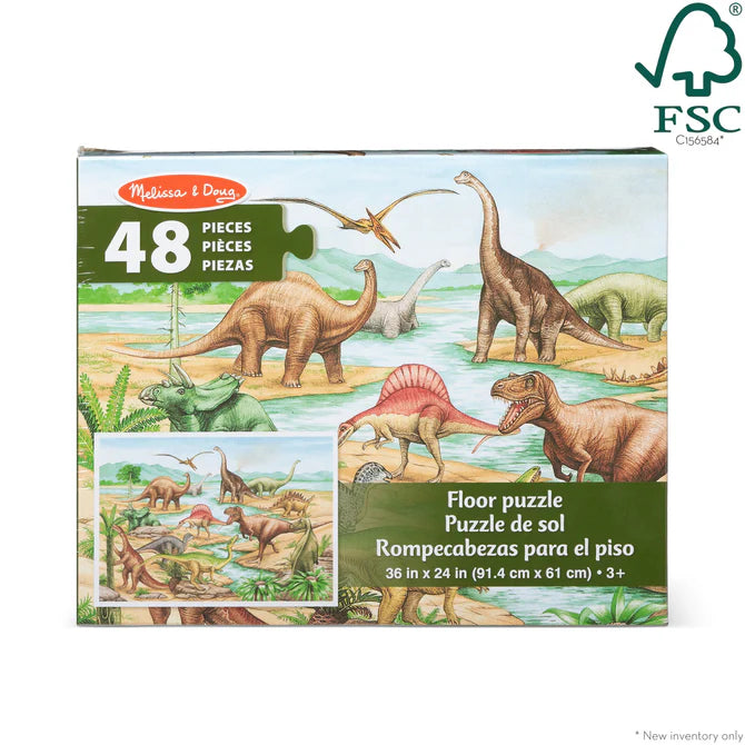 MELISSA & DOUG DINOSAUR FLOOR PUZZLE 48PC