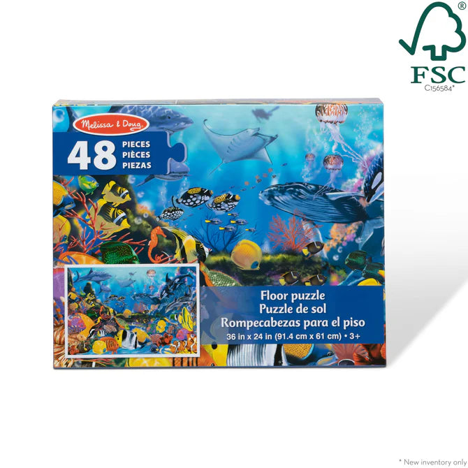 MELISSA & DOUG UNDERWATER FLOOR PUZZLE 48 PC