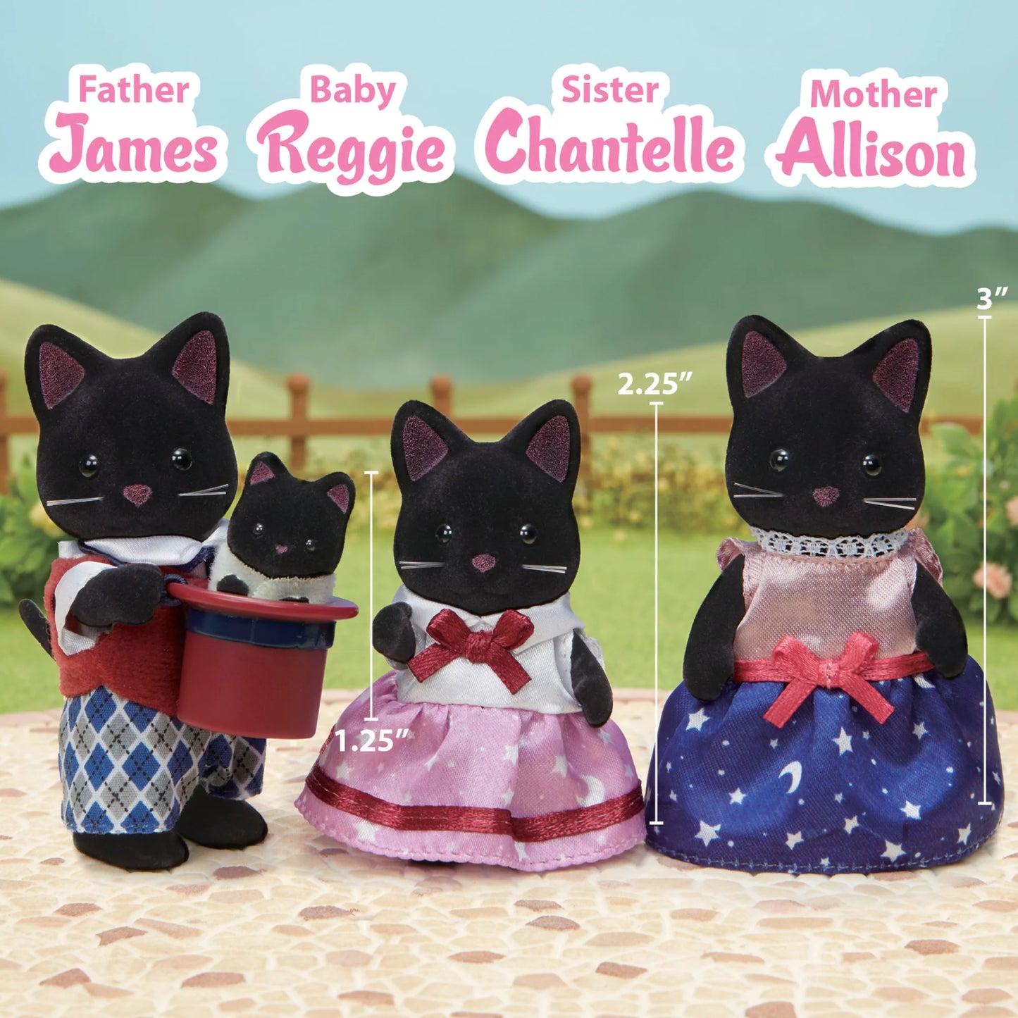 CALICO CRITTERS MIDNIGHT CAT FAMILY