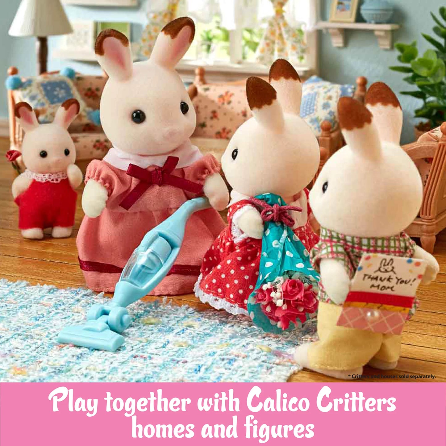 CALICO CRITTERS LAUNDRY AND VACUUM CLEANER
