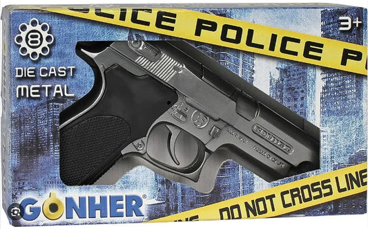 GONHER DIE CAST POLICE PISTOL 8 SHOT