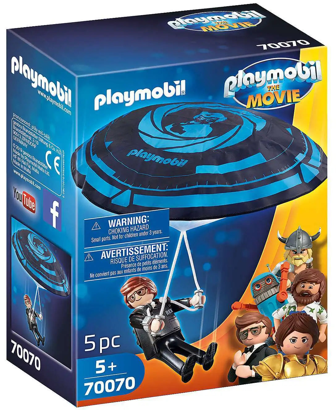 PLAYMOBIL 70070 REX DASHER PARACHUTE