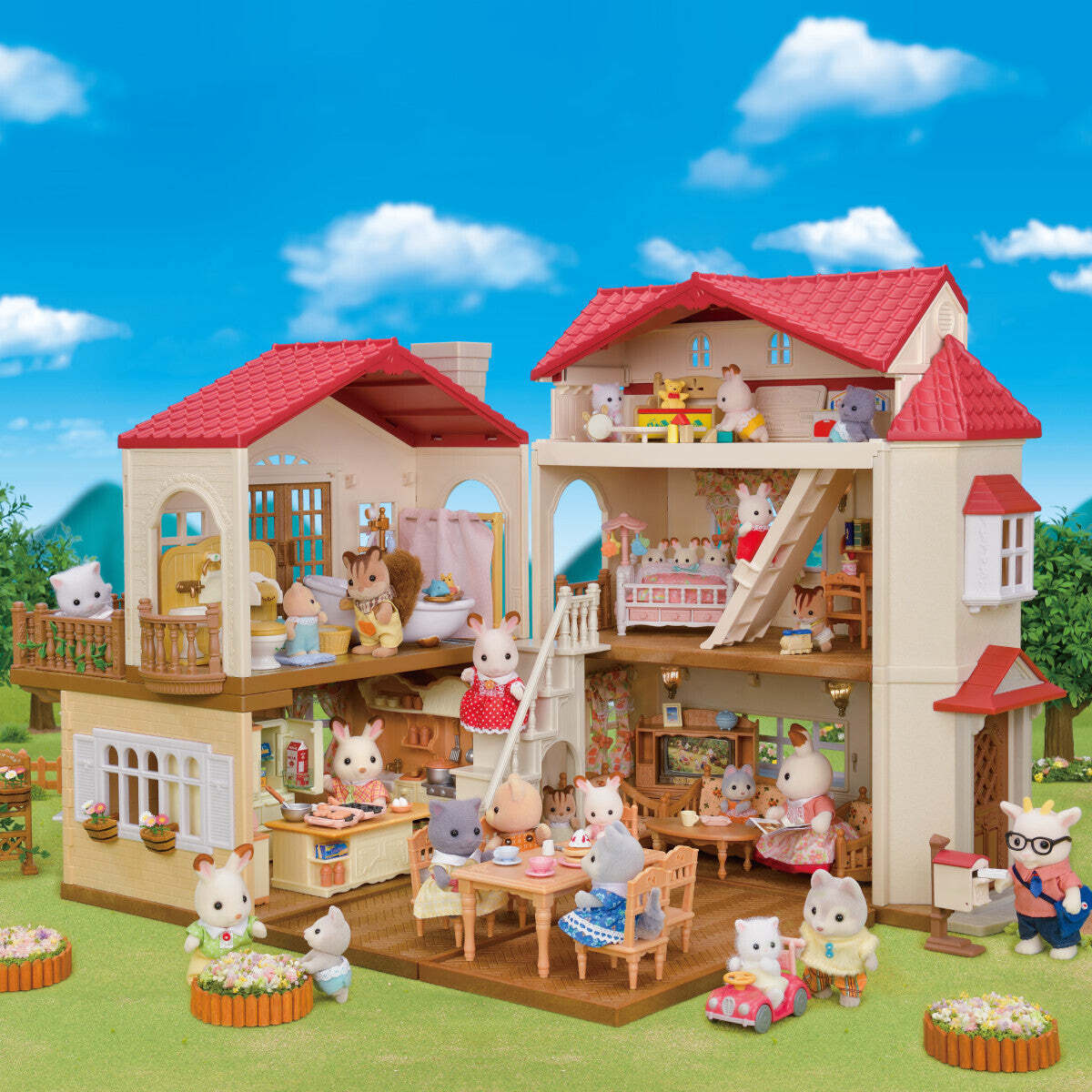 CC2079 RED ROOF COUNTRY HOME WITH SECRET ATTIC PLAYROOM