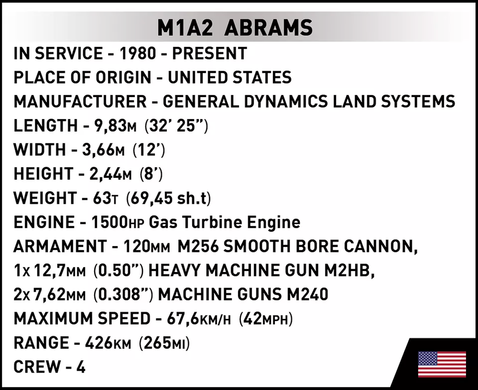 COBI M1A2 ABRAMS TANK