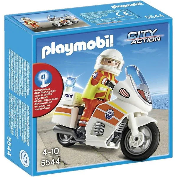 PLAYMOBIL 5544 CITY ACTION MOTORCYCLE WITH LIGHT