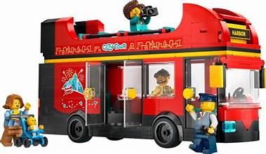 60407 RED DOUBLE-DECKER SIGHTSEEING BUS